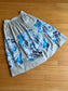 Vintage 1950s Skirt - RARE Taupe + Blue Magazine Novelty Print 1955 Fashion Newsstand Cotton Size S