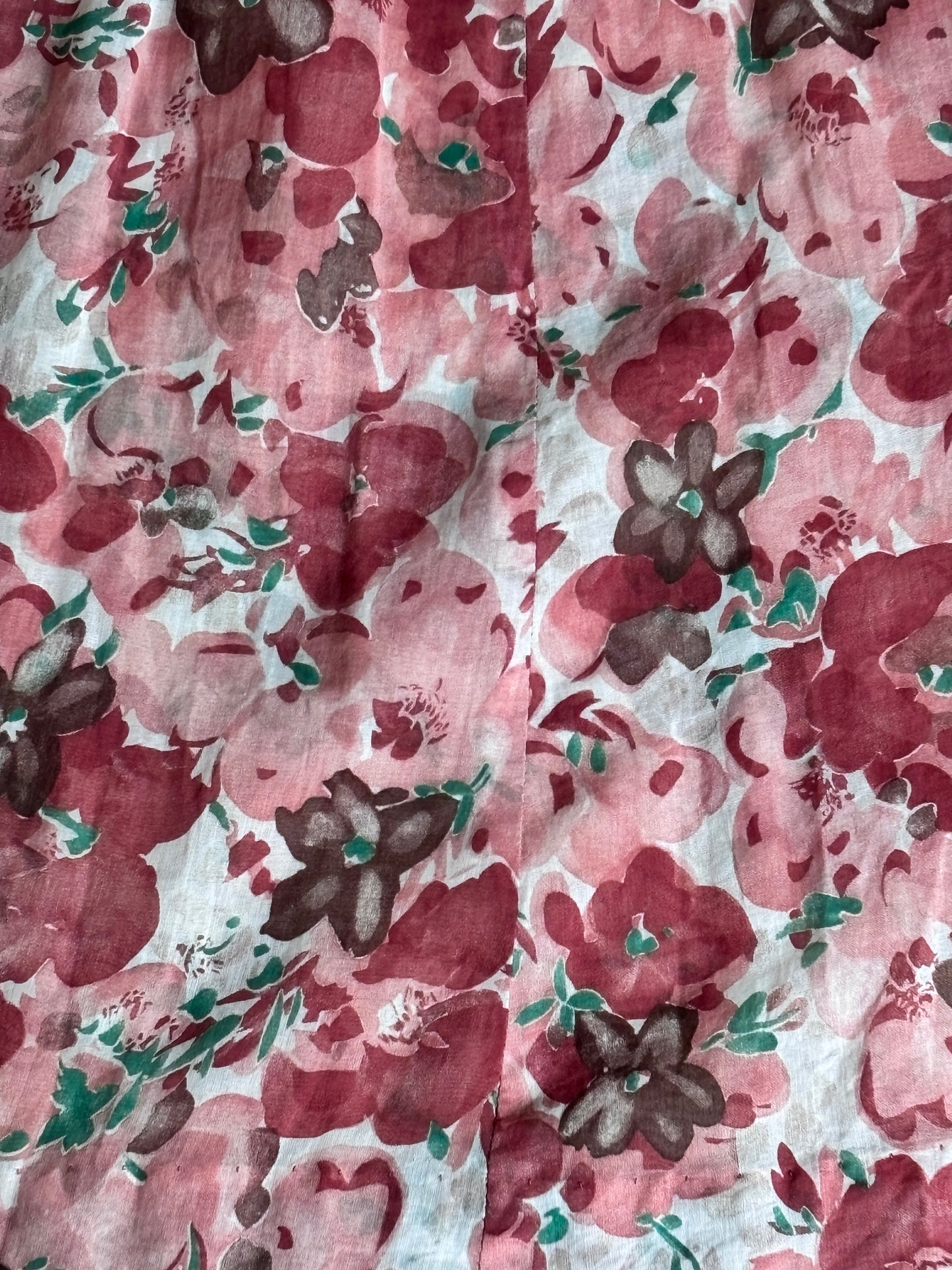 Vintage 1940s to 1950s Dress - Volup! Beautiful Nelly Don Designer Cotton Batiste Dress Size XL