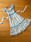 Vintage 1970s Dress - Darling Gunne-esque On-Off Shoulder Soft Cotton Prairie Bohemian Sundress Size S