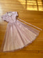 Vintage 1940s to 1950s Dress - Dreamy Ballet Slipper Pink Lace + Tulle Party Dress Size M