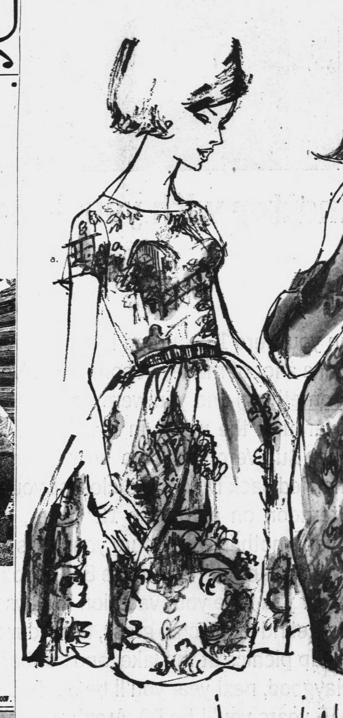 Vintage Documented Early 1960s Dress - Jonathan Logan Caramel Baroque Toile Novelty Print Voile Dress Size XS to S