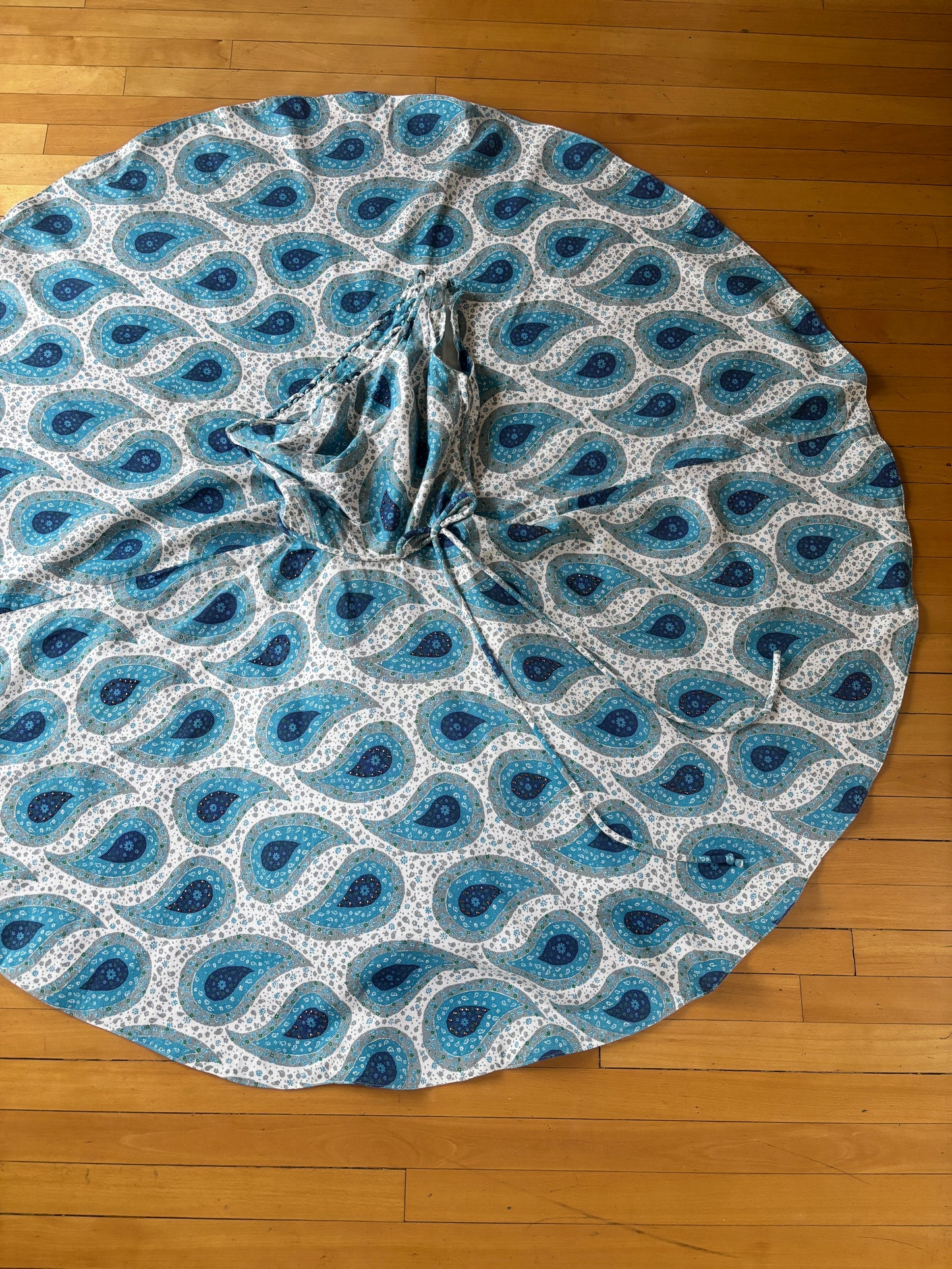 Vintage 1950s Sundress - Incredible Fred Perlberg Pique Cotton One-Shoulder Metal-Studded Circle Dress Size S