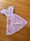 Vintage 1950s Dress - Candy Pink + Embroidered Pure Cotton Sundress Size M to L