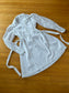 Vintage 1970s Dress - Striking Puff Lace Sleeve Angelic White Babydoll Mini Princess Dress Size M to XL