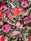 Vintage 1990s does 1940s Blouse - Surreal Italianate Baroque Rose Print Silk Designer Top Size M to L