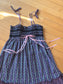 Vintage 1970s Dress - Darling Summer Goth Vicky Vaughn Cotton Calico Boho Sundress Size XS to L