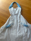 Vintage 1950s Dress - Stellar Designer Margaret Newman Cotton Halter Sundress w Floral Appliqués Size S