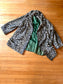 Vintage 1950s Swing Coat - Volup! Velvety-Soft Leopard Print Faux Fur w Bright Olive Green Lining! Size L to XL