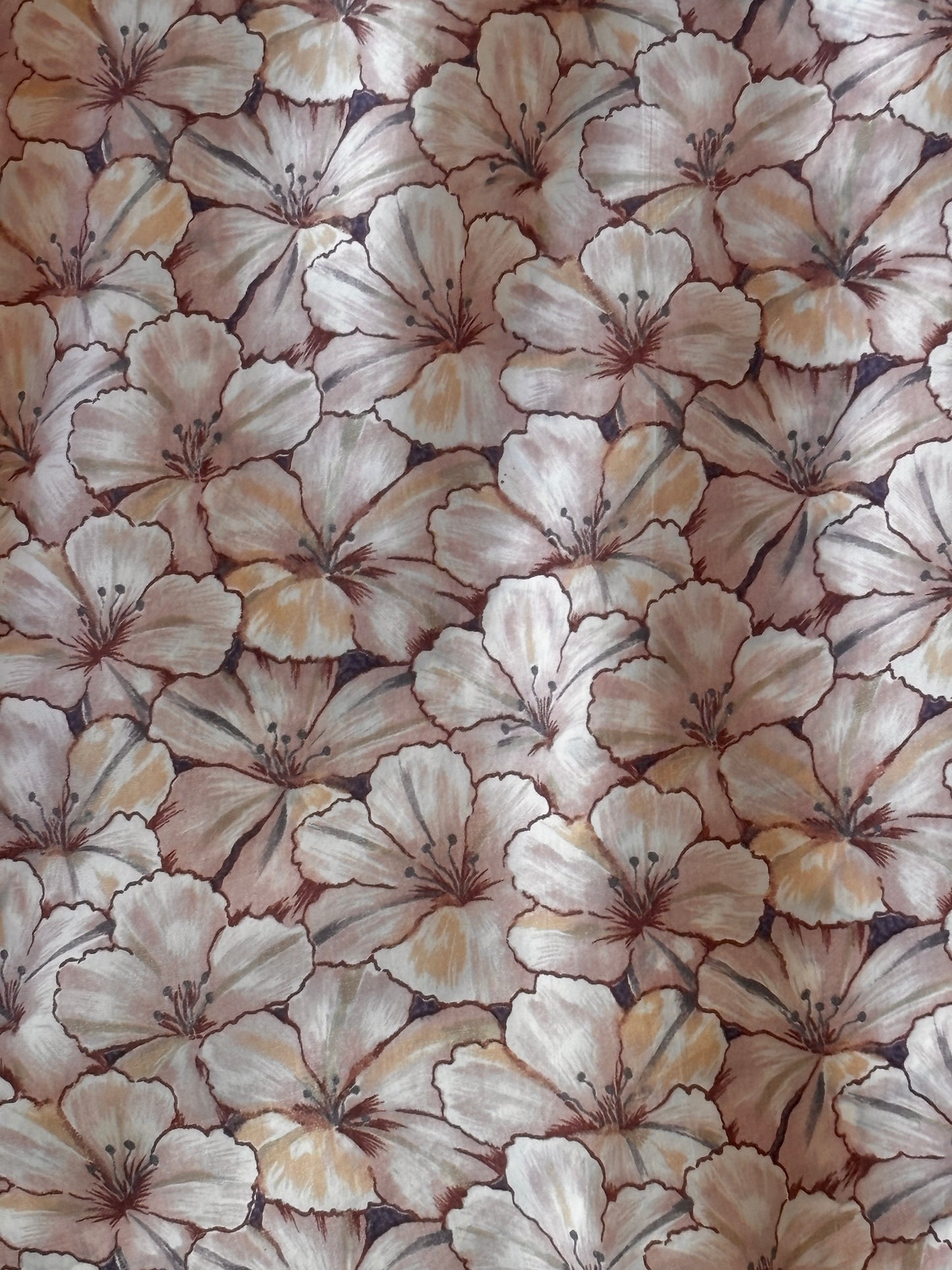 Vintage 1970s Midi Dress - Silky, Flowy Layered Blossom Print Pale Blush Folk Sundress Size XS to M