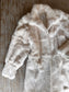 HALF-OFF SALE! Vintage 1970s - 1980s Snowy Ivory Fur Coat - Full-Length Rabbit Designer Coat Apres-Ski Size M