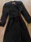 Vintage 1940s Hooded Princess Coat - Femme Fatale! Black Widow Spider Deco Wool Overcoat w Matching Hood Size S to M