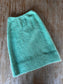 Vintage 1960s Shaggy Knit Mini Skirt - Rare! Faux Fur/Mohair Hairy Mint Green A-line Skirt Size S to L