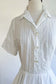Vintage 1950s Dress - ETHEREAL White Gauze Cotton Batiste Shirtwaist w Lace Trim Size M to L