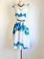 Vintage 1980s Dress - Royal Hawaiian Creations Crisp White Cobalt Green Sundress Size M - L