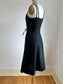 Vintage 1950s Dress - Stunning Black White Linen Lace Doris Dodson Designer Princess Sundress Size S