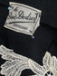 Vintage 1950s Dress - Stunning Black White Linen Lace Doris Dodson Designer Princess Sundress Size S