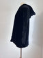 Vintage 1930s Hooded Opera Coat - STUNNING Black Velvet Quilted Cropped Jacket w Hood Size XS to M