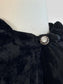 Vintage 1930s Hooded Opera Coat - STUNNING Black Velvet Quilted Cropped Jacket w Hood Size XS to M