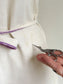 Vintage 1930s to 1940s Dress - Hand-Embroidered Cotton Hooverette Wrap Chore Sundress Size XS - L