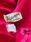 Vintage 1960s Dress - Stunning Bright Fuchsia Satin Designer Princess Party Dress Size S to M