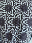 Vintage 1950s Sundress - Blue Black Cotton Eyelet Mandala Print Full Skirt Shirtwaist Dress Size M to L