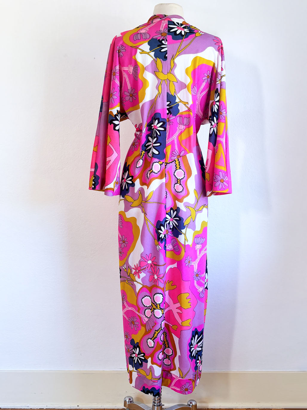 Vintage 1960s Loungewear Dress - Mod Psychedelic Hollywood Vasarrette Lounging Kaftan Size XS to L
