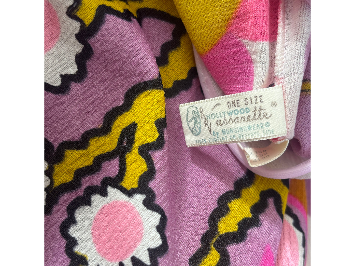 Vintage 1960s Loungewear Dress - Mod Psychedelic Hollywood Vasarrette Lounging Kaftan Size XS to L