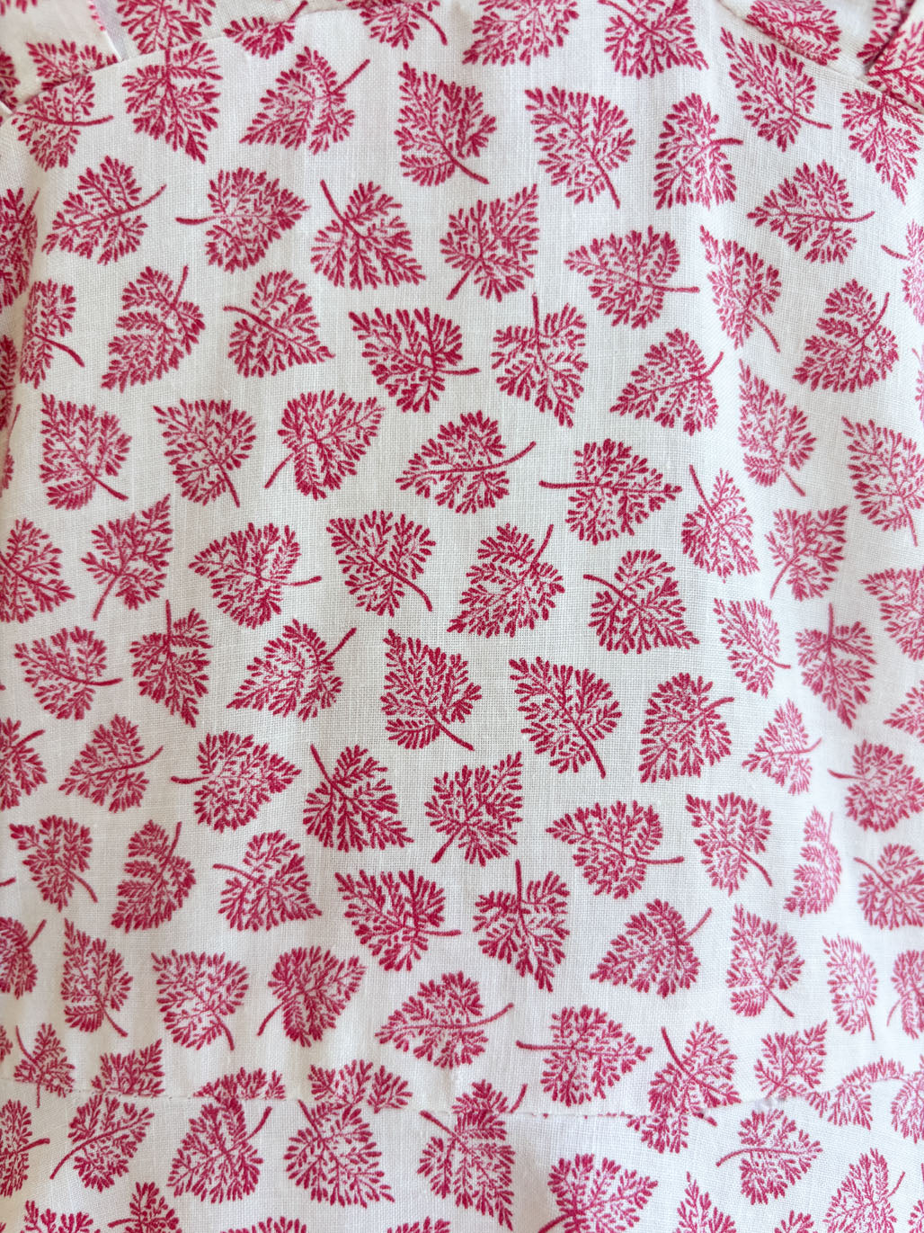 Vintage 1950s Dress - Alluring White Berry Pink Novelty Falling Leap Print Cotton Halter Sundress Circle Skirt Size M