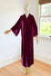 Vintage 1930s Duster or Wrap Dress - STUNNING Violet Purple Silk Velvet Robe Lounging Gown Fits Size XS to XL