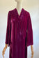 Vintage 1930s Duster or Wrap Dress - STUNNING Violet Purple Silk Velvet Robe Lounging Gown Fits Size XS to XL