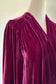 Vintage 1930s Duster or Wrap Dress - STUNNING Violet Purple Silk Velvet Robe Lounging Gown Fits Size XS to XL