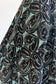 Vintage 1950s Dress - MESMERIZING Aqua + Black Cotton Sundress w Rhinestones Faux Pearls Size L - XL