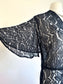 Vintage 1930s Redingote - Volup! Summer Goth Black Sheer Lace Deco Duster Evening Jacket Dress Size L to XL