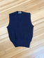 Vintage DEADSTOCK 1940s Knit Vest Top - Navy Blue All-Wool Canadian Sporty Knitwear Sweater Waistcoat Dark Academia - Choose Yours!