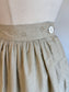 Vintage 1950s Skirt - RARE Taupe + Blue Magazine Novelty Print 1955 Fashion Newsstand Cotton Size S