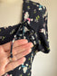 Vintage 1940s Dress - Charming French Poodle Novelty Print Navy Pastel Rayon Swing Dress Size S