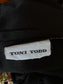 Vintage 70s Dress Set - Black Jersey Knit Maxi Sundress + Jacket w Cotton Embroidery Size S