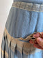 Vintage 1950s Skirt - Pendleton TURNABOUT Reversible Pleated Blue Peachy Tan Plaid Skirt Size M