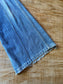 Vintage 1970s Denim Jeans - Double Zipper Front Cotton Bell Bottoms Flares Pants Size S - Waist 26"