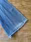 Vintage 1970s Denim Jeans - Double Zipper Front Cotton Bell Bottoms Flares Pants Size S - Waist 26"