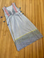 Vintage Style Dress - Dreamy Pastel House of Harlow Indian Tunic Kaftan Shift Sundress w Tassels Size XS to S