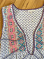 Vintage Style Dress - Dreamy Pastel House of Harlow Indian Tunic Kaftan Shift Sundress w Tassels Size XS to S