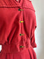 Vintage 1940s to 1950s Suit - Rare! Spectacular Auburn Spice Rayon Velour w Brass Clasps Jacket + Pencil Skirt Size XS to S