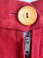 Vintage 1940s to 1950s Suit - Rare! Spectacular Auburn Spice Rayon Velour w Brass Clasps Jacket + Pencil Skirt Size XS to S