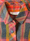 Vintage 1950s Jacket + Skirt Suit - AUTUMN RAINBOW Wool Plaid Flannel Blouse + Reversible Skirt Set Size S to M