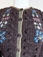 Vintage 1980s Early Label Wolkenstricker Sweater - HIGH END Pure Wool Hand-Knit Chocolate Embroidered Austrian Folk Puff Sleeve Cardigan Size S to M