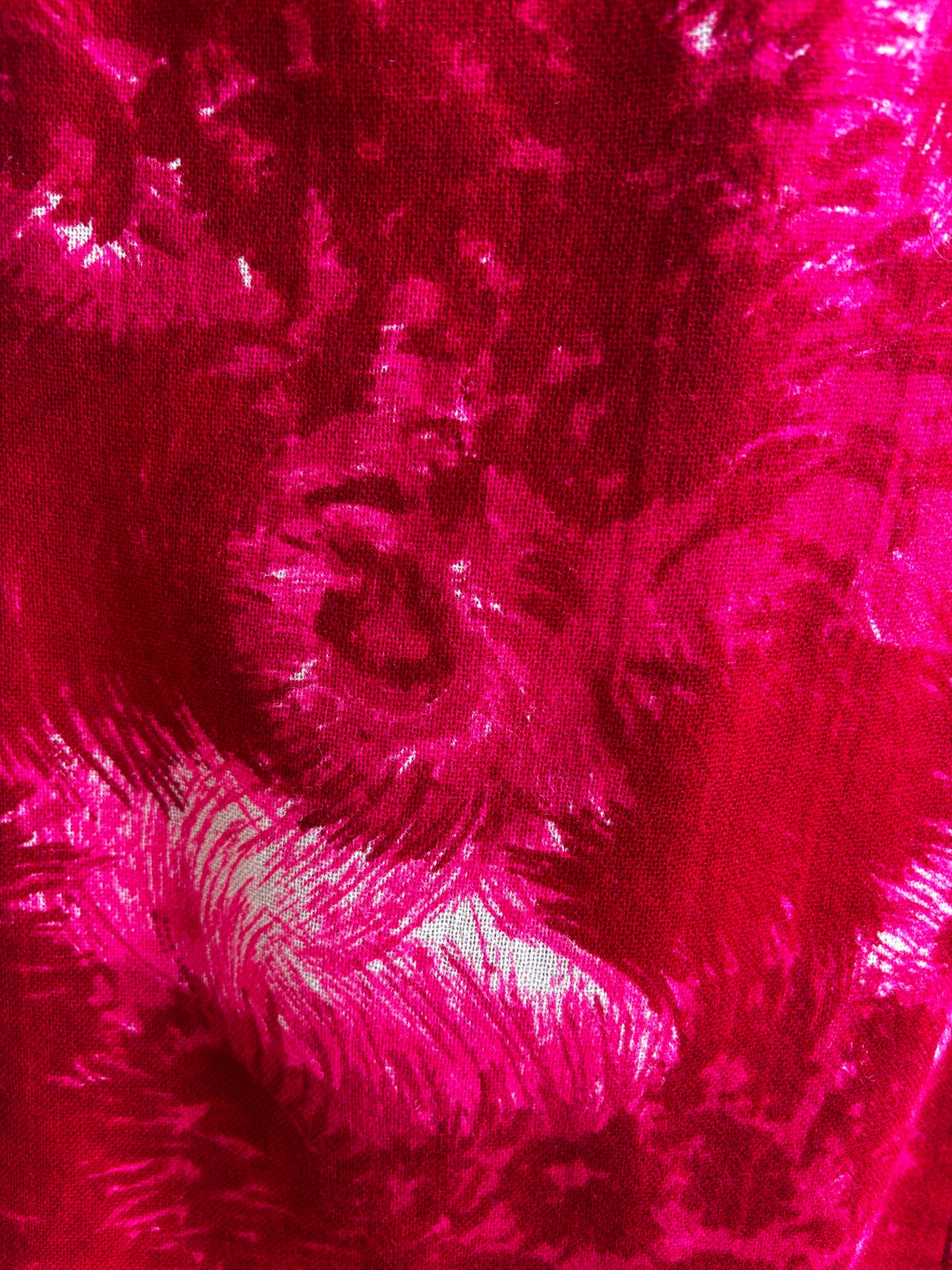 Vintage 1950s Wool Dress - Sharp Ruby Red Hot Pink Cosmic Blossom Wiggle Cocktail Dress Size S to M