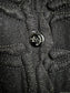 Vintage 1930s Duster Jacket - VOLUP Black Crepe Rayon w Trapunto Details + Sailor Buttons Cocktail Dress or Coat Size L to XL