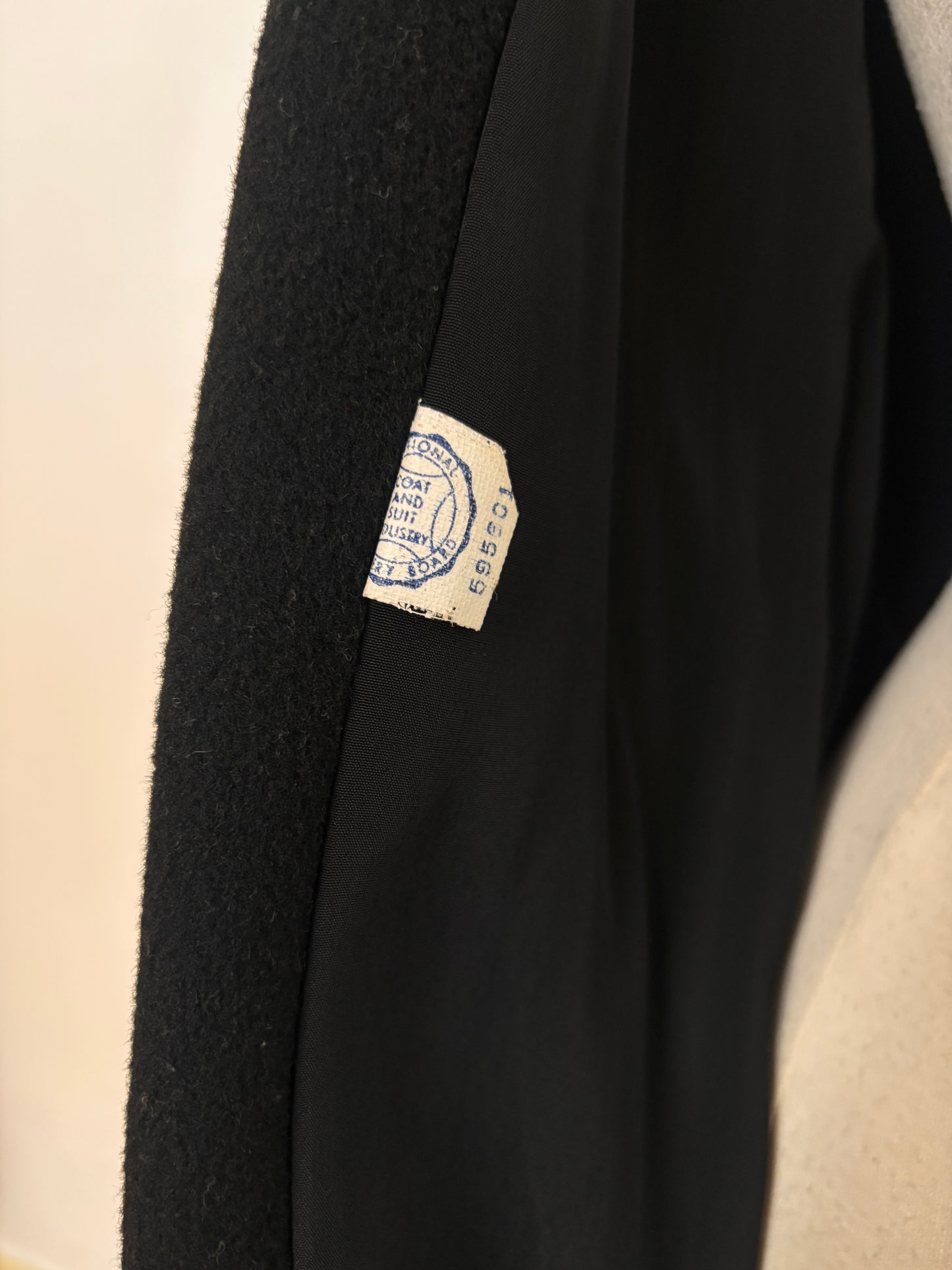 Vintage 1940s Hooded Princess Coat - Femme Fatale! Black Widow Spider Deco Wool Overcoat w Matching Hood Size S to M