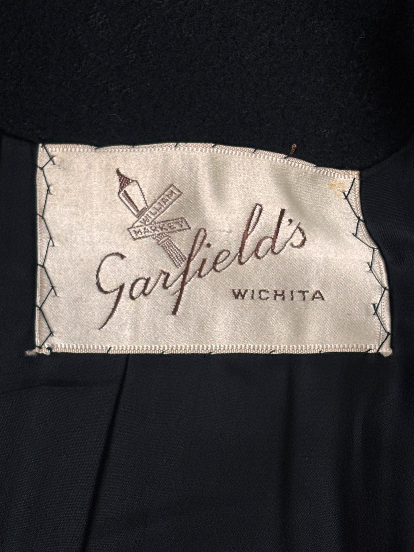 Vintage 1940s Hooded Princess Coat - Femme Fatale! Black Widow Spider Deco Wool Overcoat w Matching Hood Size S to M